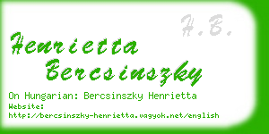 henrietta bercsinszky business card